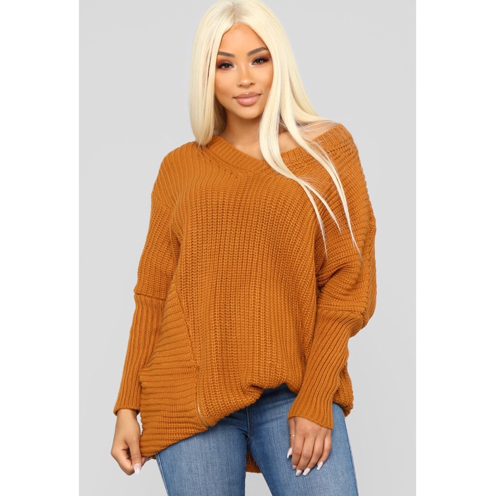 Fashion Nova Camel Lovin’ Feelin’ Sweater
